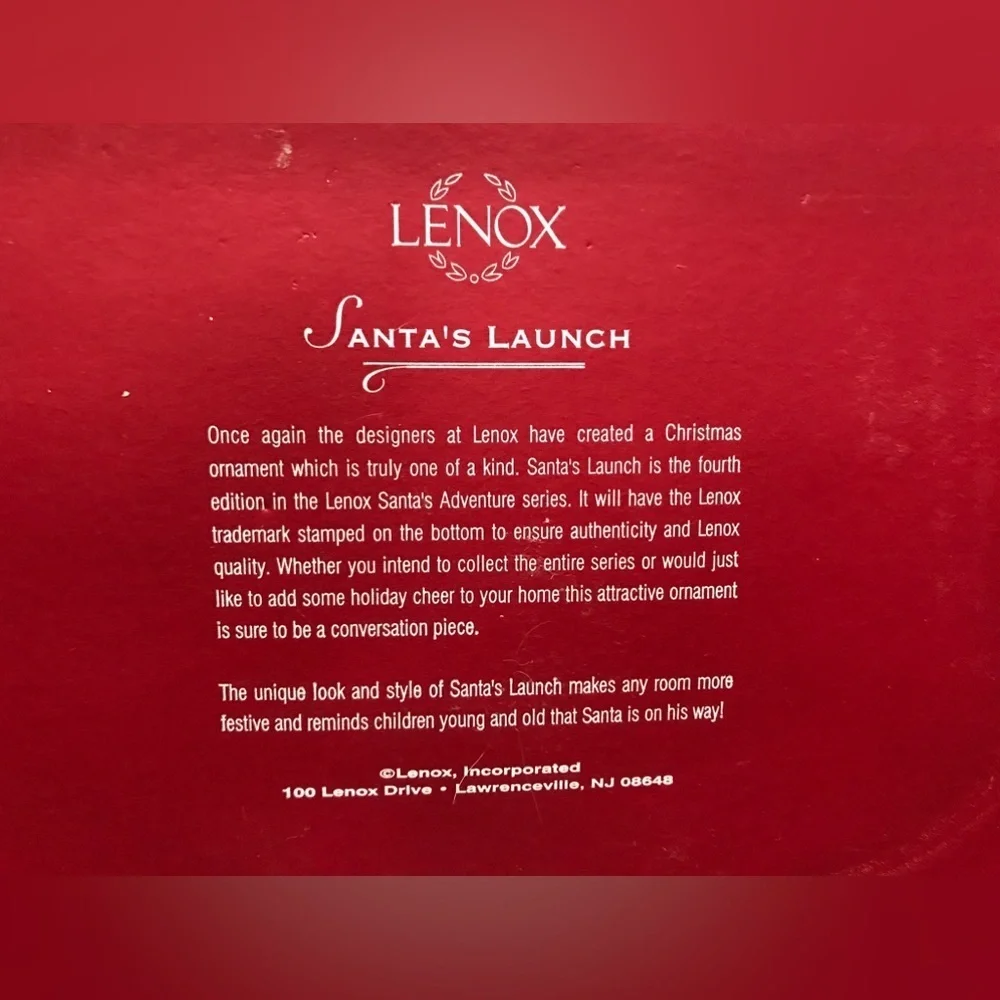 Lenox Santa’s Launch Pewter Ornament